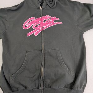George Strait Cowboy Rides Away Grey Front Zip Hoodie Hot Pink Graphics Large